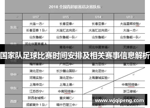 国家队足球比赛时间安排及相关赛事信息解析